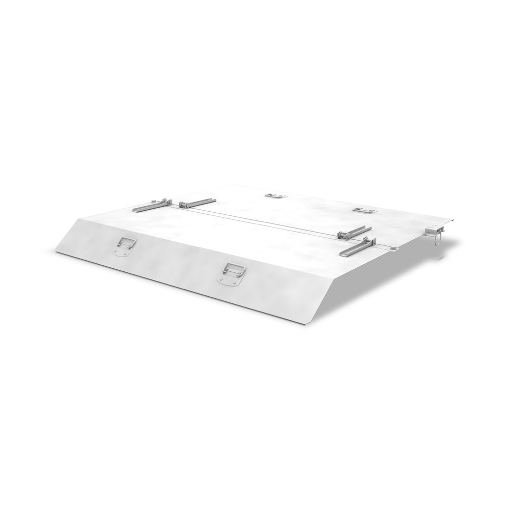 Product afbeelding: Deksel voor minikantelbak/bak voor spaanders, extreem lage bouwhoogte, volumen 0,46 m³
