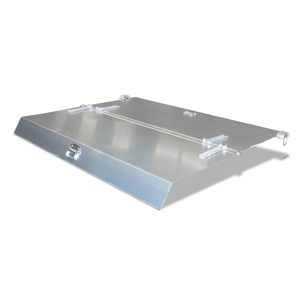 Product afbeelding: Deksel voor minikantelbak/bak voor spaanders, lage bouwhoogte, volume 0,275 m³