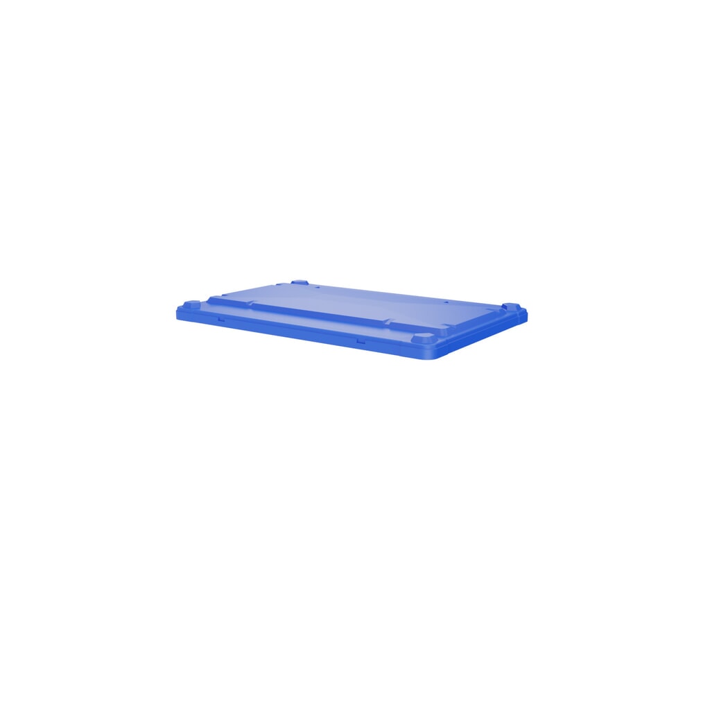 DOLAV Stolpdeksel voor palletboxen, voor diepte 800 mm, blauw Product afbeelding: DOLAV Stolpdeksel voor palletboxen, voor diepte 800 mm, blauw