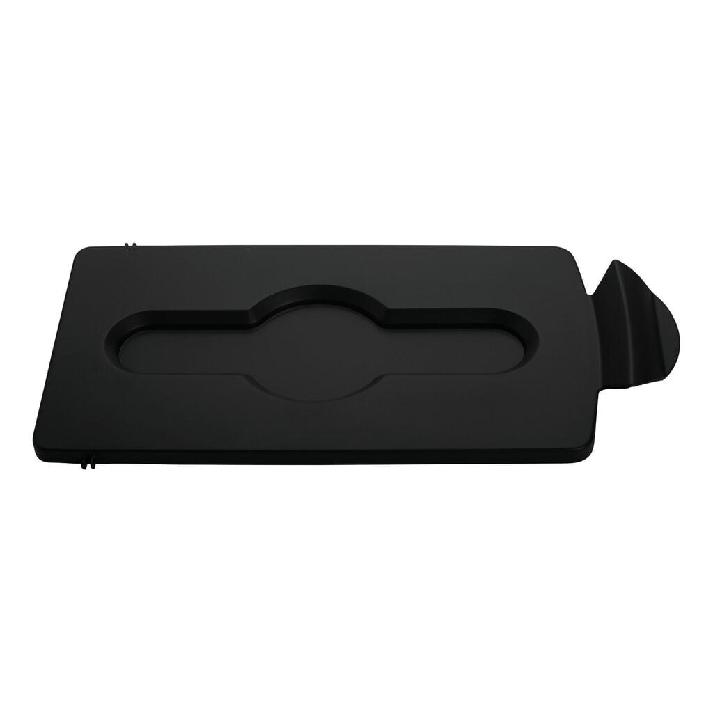 Product afbeelding: Deksel voor recyclingstation Rubbermaid® Slim Jim, gesloten, zwart