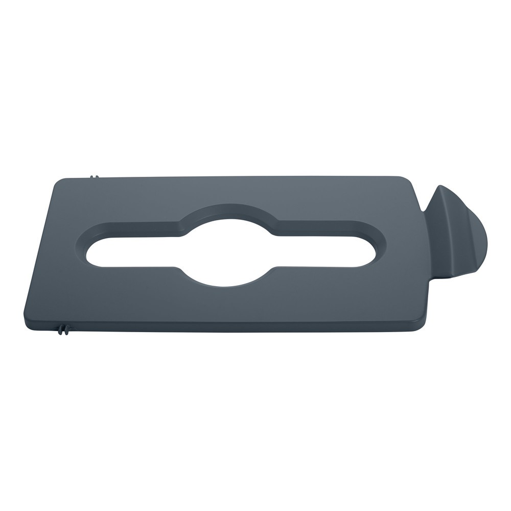 Product afbeelding: Deksel voor recyclingstation Rubbermaid® Slim Jim, opening voor gemengd afval, grijs