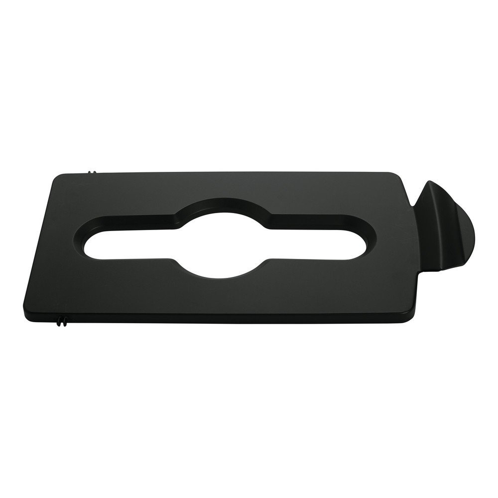 Product afbeelding: Deksel voor recyclingstation Rubbermaid® Slim Jim, opening voor gemengd afval, zwart