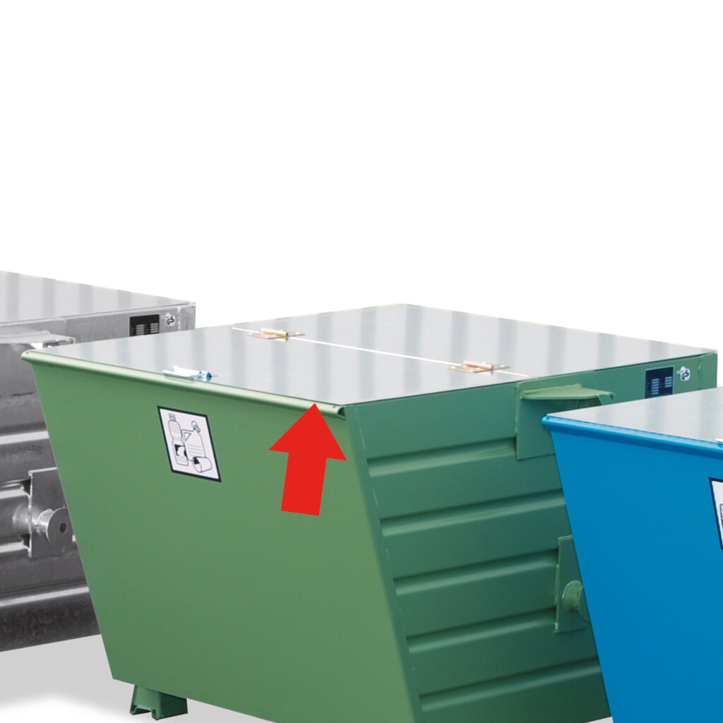 Deksel voor stapelbare kantelbakken, voor volume 0,3 m³ Product afbeelding: Deksel voor stapelbare kantelbakken, voor volume 0,3 m³