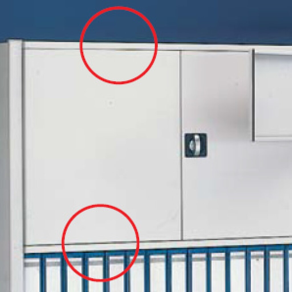 Deurgrendel voor archiefstelling META, eenzijdig, lichtgrijs, breedte 1.000 mm Product afbeelding: Deurgrendel voor archiefstelling META, eenzijdig, lichtgrijs, breedte 1.000 mm