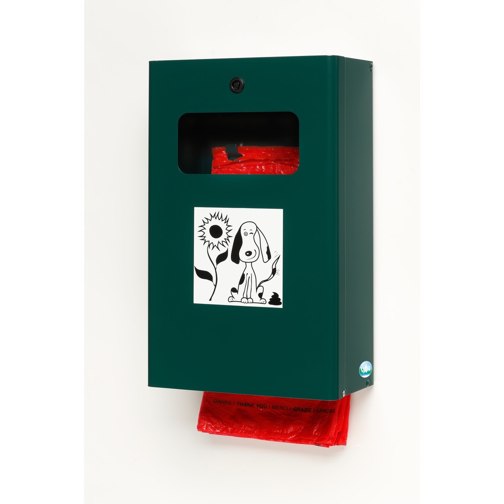 Product afbeelding: Dispenser voor hondenpoepzakjes VAR® DS 6, mosgroen