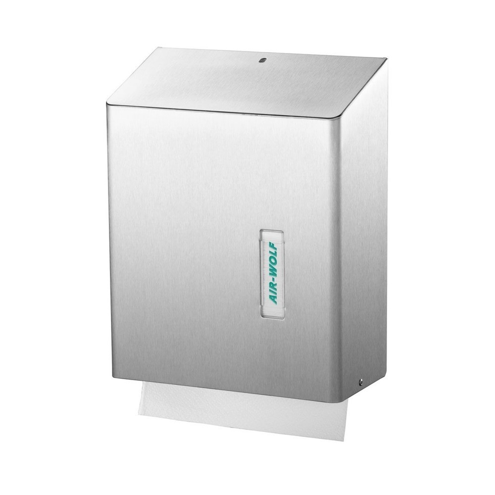 Product afbeelding: Dispenser voor papieren handdoekjes Air-Wolf voor ca. 500 papieren handdoekjes C- of V-vouwwijze serie Omega