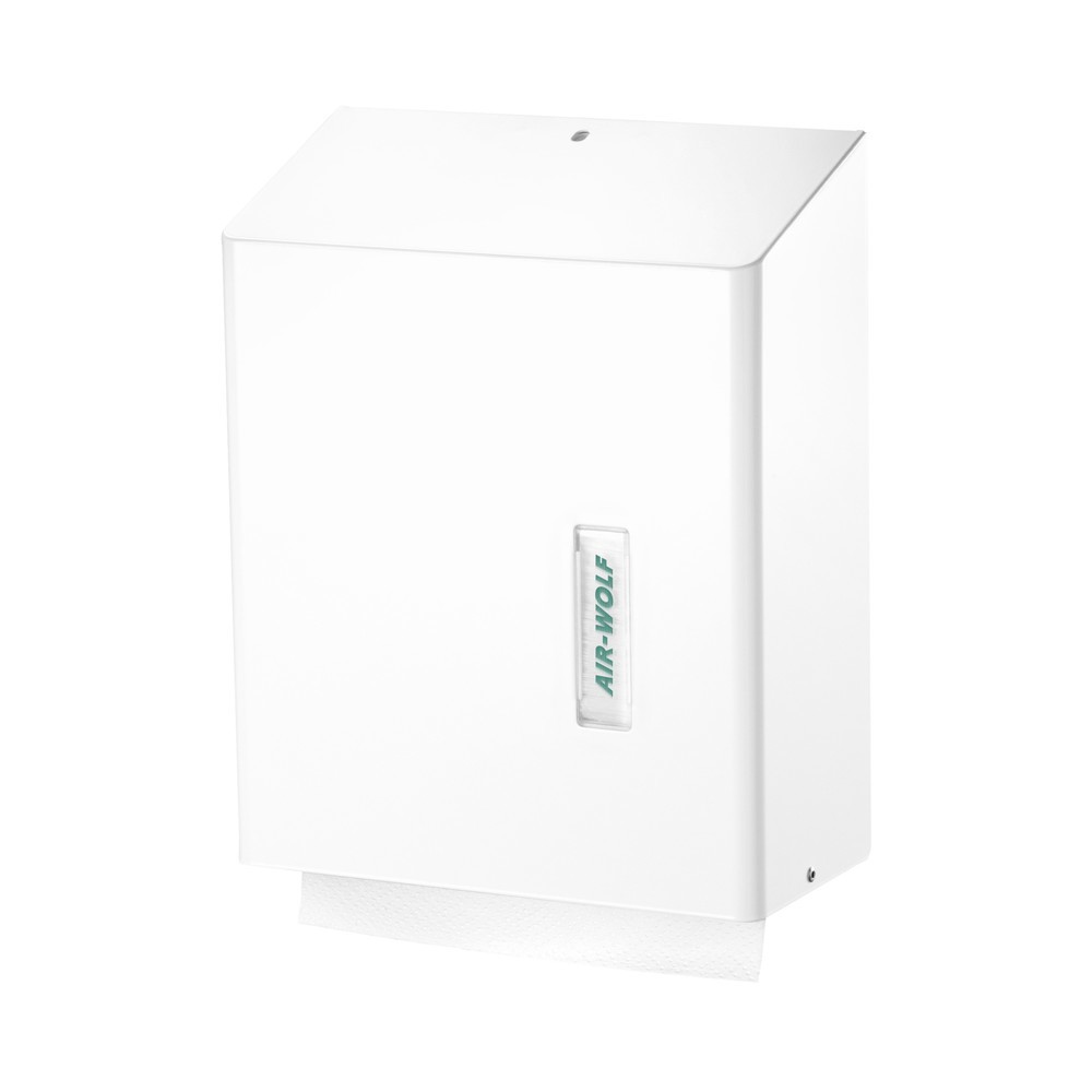 Product afbeelding: Dispenser voor papieren handdoekjes Air-Wolf voor interfold papier ca. 500 doekjes serie Omega wit