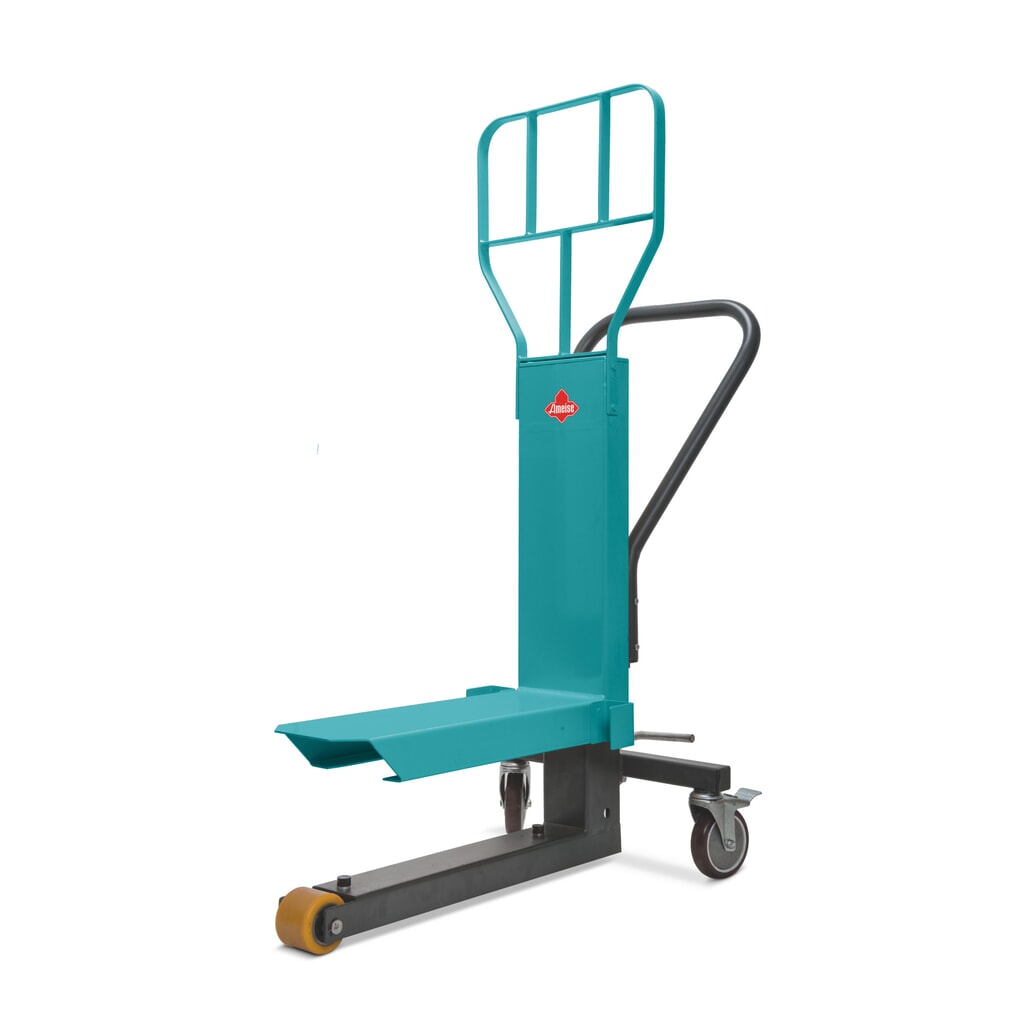 Display-palletheffer Ameise®, RAL 5018 turquoiseblauw Product afbeelding: Display-palletheffer Ameise®, RAL 5018 turquoiseblauw