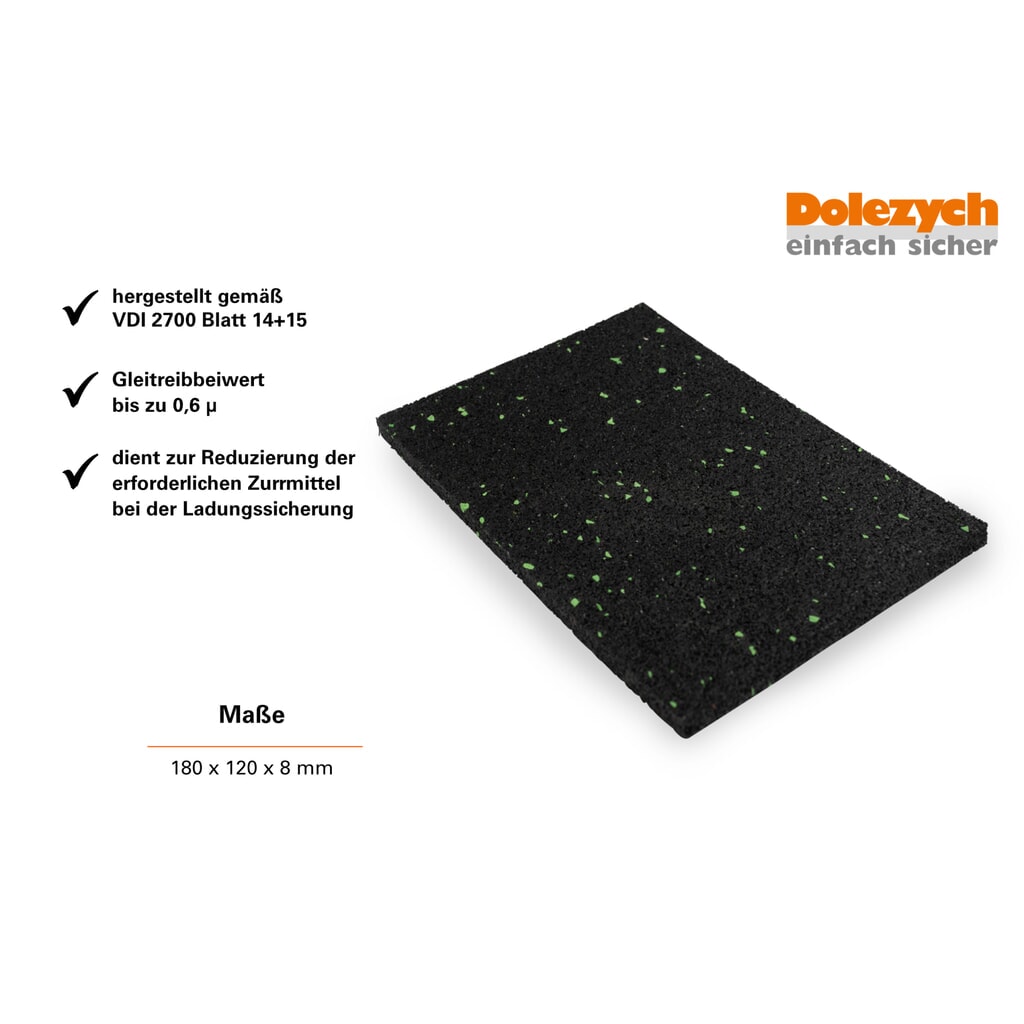 Dolezych DoMatt antislipmat, afmetingen 180 x 120 x 8 mm Productafbeelding nr. 2: Dolezych DoMatt antislipmat, afmetingen 180 x 120 x 8 mm