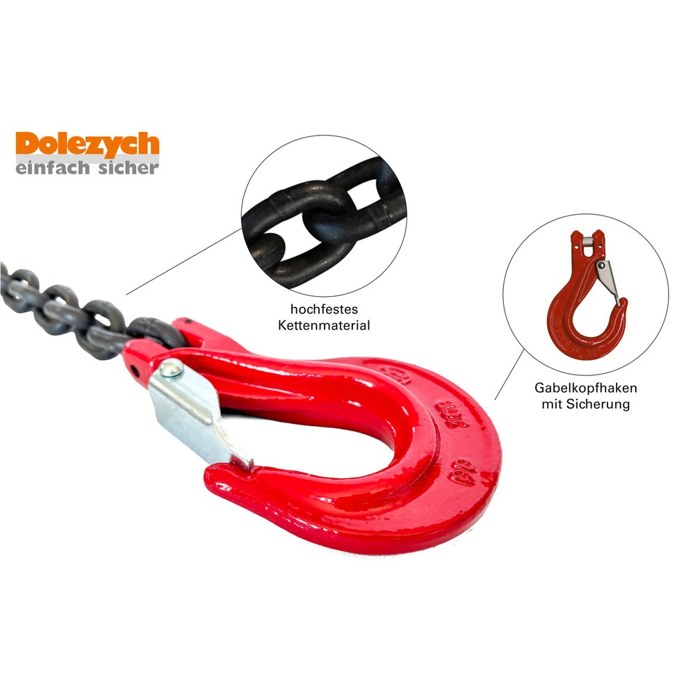 Productafbeelding nr. 2: Dolezych dokett ketting, 2 streng, nominale dikte 8 mm, lengte 2 m
