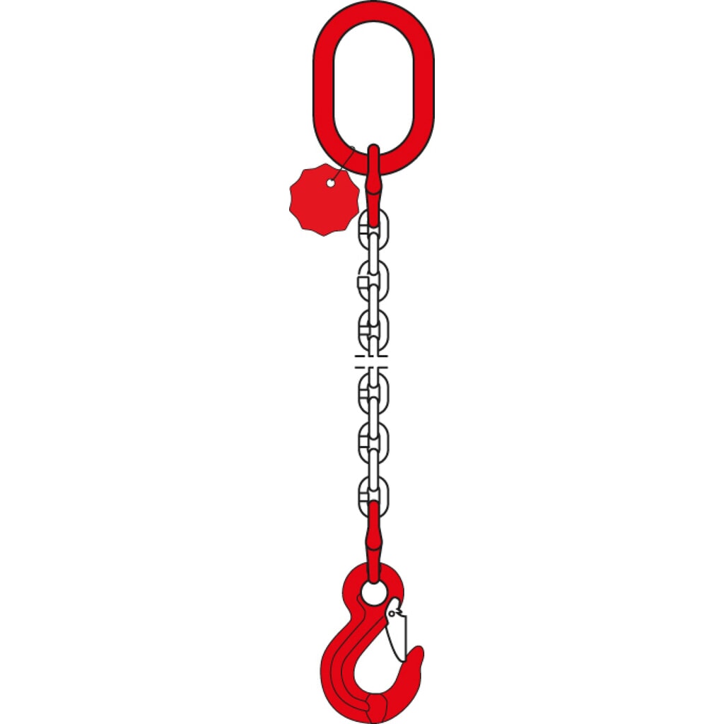 Dolezych DoKett sling chain, 1 streng, nominale dikte 8 mm, lengte 2 m Product afbeelding: Dolezych DoKett sling chain, 1 streng, nominale dikte 8 mm, lengte 2 m