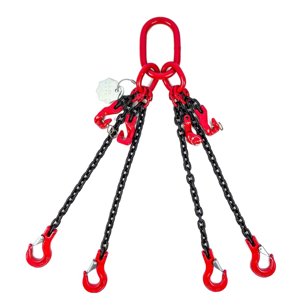 Productafbeelding nr. 1: Dolezych DoKett ketting, 4 streng, nominale dikte 8 mm, lengte 2 m, met verkorte haak