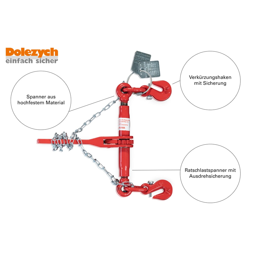Dolezych 2-delige klemsjorketting, splithaak aan beide zijden, 2.200 daN, lengte 2 m Productafbeelding nr. 3: Dolezych 2-delige klemsjorketting, splithaak aan beide zijden, 2.200 daN, lengte 2 m
