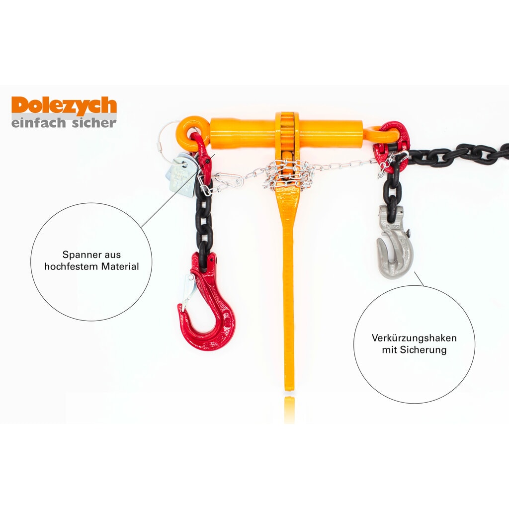 Dolezych spanspanketting, 1 stuk, PowerLash met DORA ratellastklem, 4.000 daN, lengte 2 m Productafbeelding nr. 3: Dolezych spanspanketting, 1 stuk, PowerLash met DORA ratellastklem, 4.000 daN, lengte 2 m