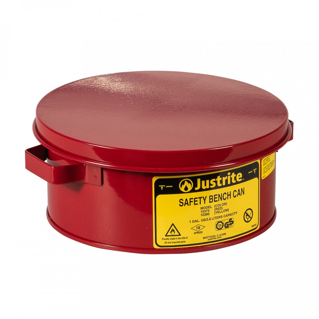 Dompelbak Justrite® met klapdeksel, 4 liter Product afbeelding: Dompelbak Justrite® met klapdeksel, 4 liter