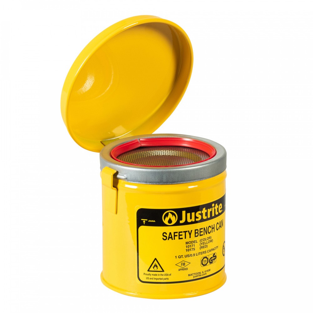 Productafbeelding nr. 2: Dompelbak Justrite met klapdeksel, geel, 1 liter