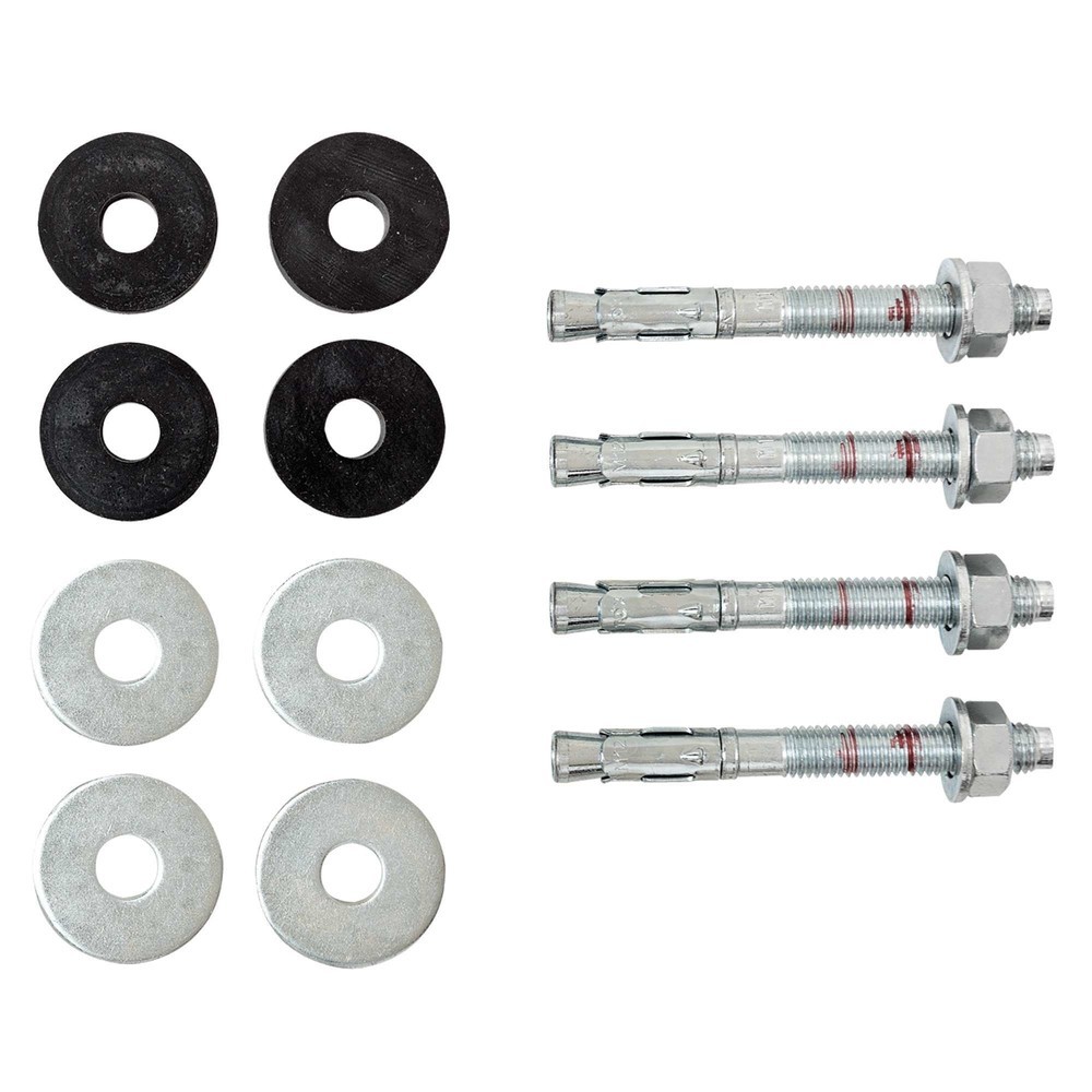 Productafbeelding nr. 4: Doorsteekanker MORAVIA FLEX voor betonvloeren, set van 4, Øxl 12 x 110 mm, met rubber buffers Ø 40 mm, incl. vulringen en moeren