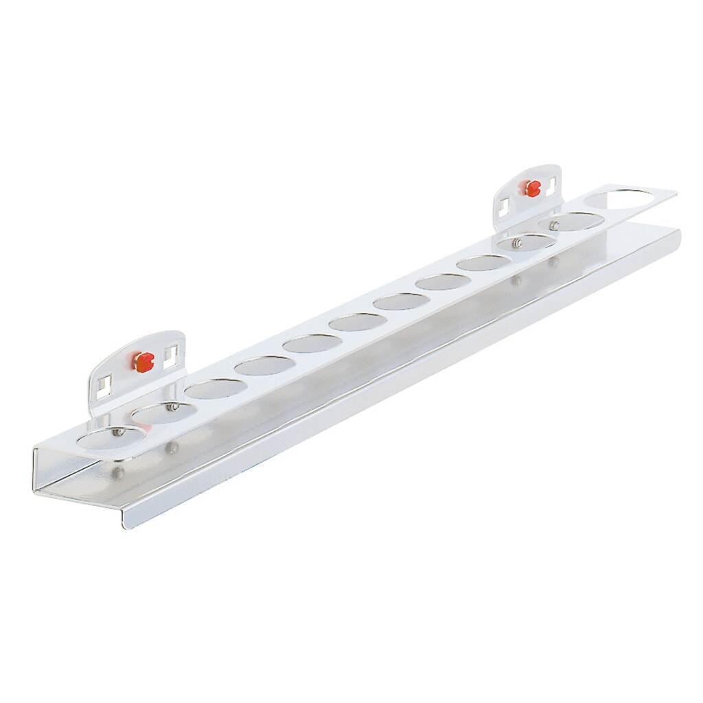 Doppenhouder, 12 gaten, bxd 390 x 30 mm Product afbeelding: Doppenhouder, 12 gaten, bxd 390 x 30 mm