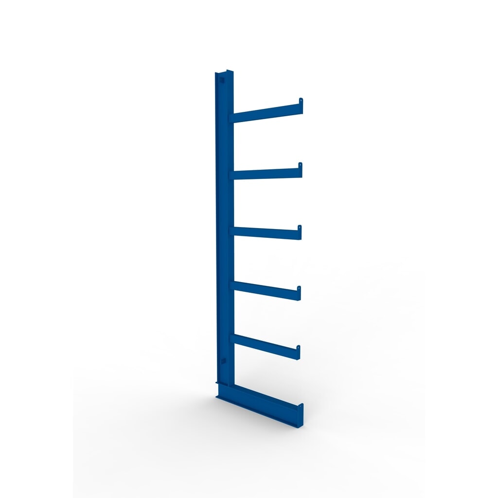 Product afbeelding: Draagarm staander ATLAS ST voor legbordstelling META, eenzijdig, RAL 5010 gentiaanblauw, hxd 2.000 x 500 mm