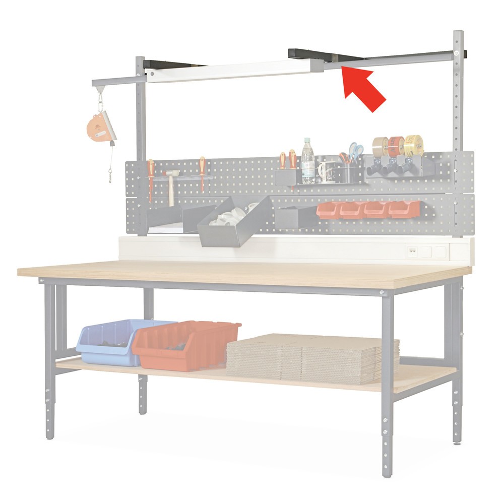 Product afbeelding: Draagarm voor paktafel, bxd 1.455 x 40 mm, antraciet