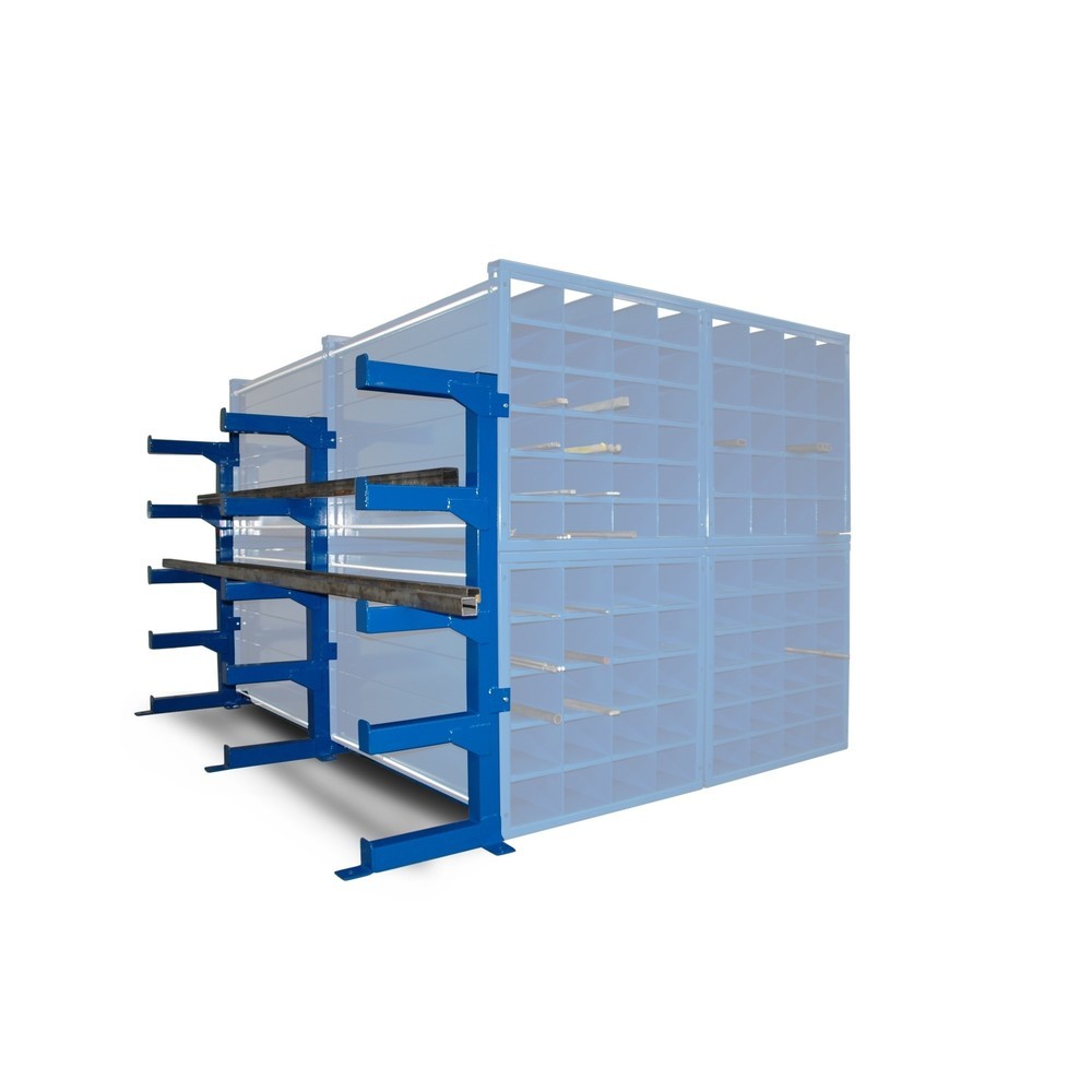 Product afbeelding: Draagarmrek voor dubbele RR-Industrietechnik® Honingraatstelling type RWR 1000, zijmontage