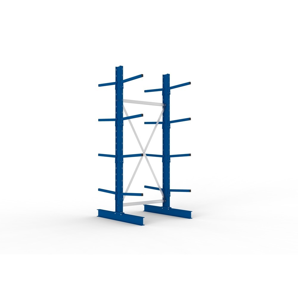 Productafbeelding nr. 1: Basiselement draagarmstelling META, dubbelzijdig, draagvermogen per arm 175 kg, hxbxd 2.500 x 1.094 x 1.220 mm