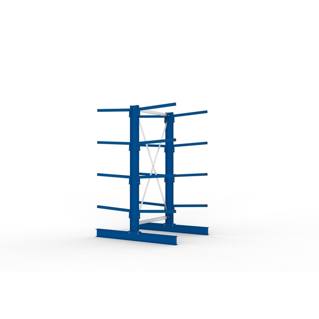 Basiselement draagarmstelling META, dubbelzijdig, draagvermogen per arm 140 kg, hxbxd 2.000 x 1.094 x 1.420 mm Productafbeelding nr. 2: Basiselement draagarmstelling META, dubbelzijdig, draagvermogen per arm 140 kg, hxbxd 2.000 x 1.094 x 1.420 mm