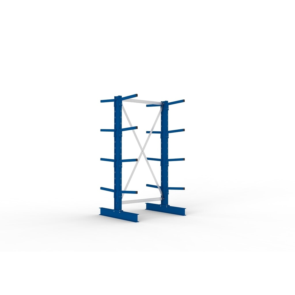 Basiselement draagarmstelling META, dubbelzijdig, draagvermogen per arm 220 kg, hxbxd 2.000 x 1.094 x 1.020 mm Product afbeelding: Basiselement draagarmstelling META, dubbelzijdig, draagvermogen per arm 220 kg, hxbxd 2.000 x 1.094 x 1.020 mm