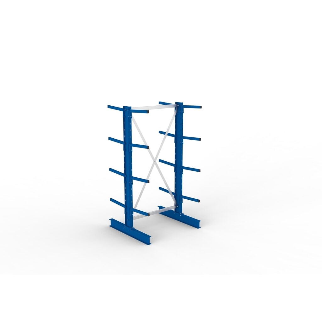Basiselement draagarmstelling META, dubbelzijdig, draagvermogen per arm 220 kg, hxbxd 2.000 x 1.094 x 1.020 mm Productafbeelding nr. 4: Basiselement draagarmstelling META, dubbelzijdig, draagvermogen per arm 220 kg, hxbxd 2.000 x 1.094 x 1.020 mm