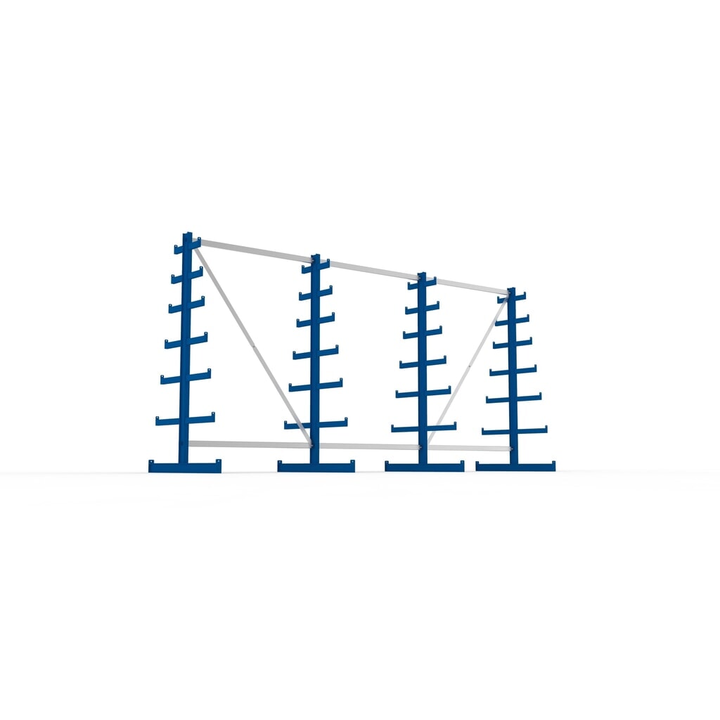 Productafbeelding nr. 3: Complete draagarmstelling META, dubbelzijdig, draagvermogen per arm 150 kg, hxbxd 2.000 x 4.105 x 1.090 mm, 4 staanders