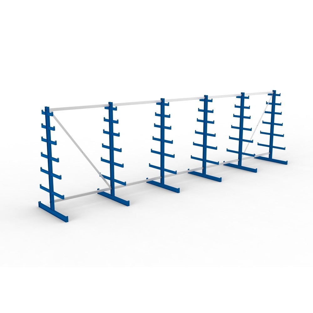 Productafbeelding nr. 2: Complete draagarmstelling META, dubbelzijdig, draagvermogen per arm 150 kg, hxbxd 2.000 x 6.805 x 1.090 mm, 6 staanders