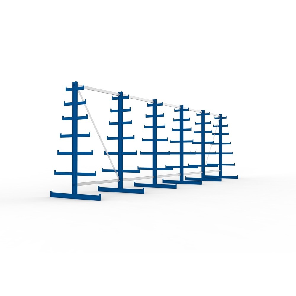 Productafbeelding nr. 4: Complete draagarmstelling META, dubbelzijdig, draagvermogen per arm 150 kg, hxbxd 2.000 x 6.805 x 1.090 mm, 6 staanders