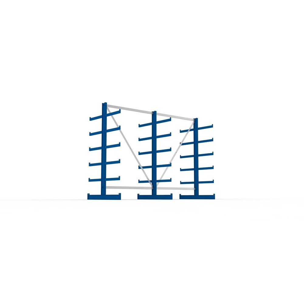 Productafbeelding nr. 3: Complete draagarmstelling META, dubbelzijdig, draagvermogen per arm 200 kg, hxbxd 2.000 x 2.755 x 1.150 mm, 3 staanders
