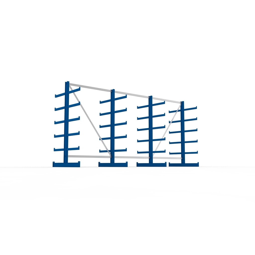 Productafbeelding nr. 5: Complete draagarmstelling META, dubbelzijdig, draagvermogen per arm 200 kg, hxbxd 2.000 x 4.105 x 1.150 mm, 4 staanders