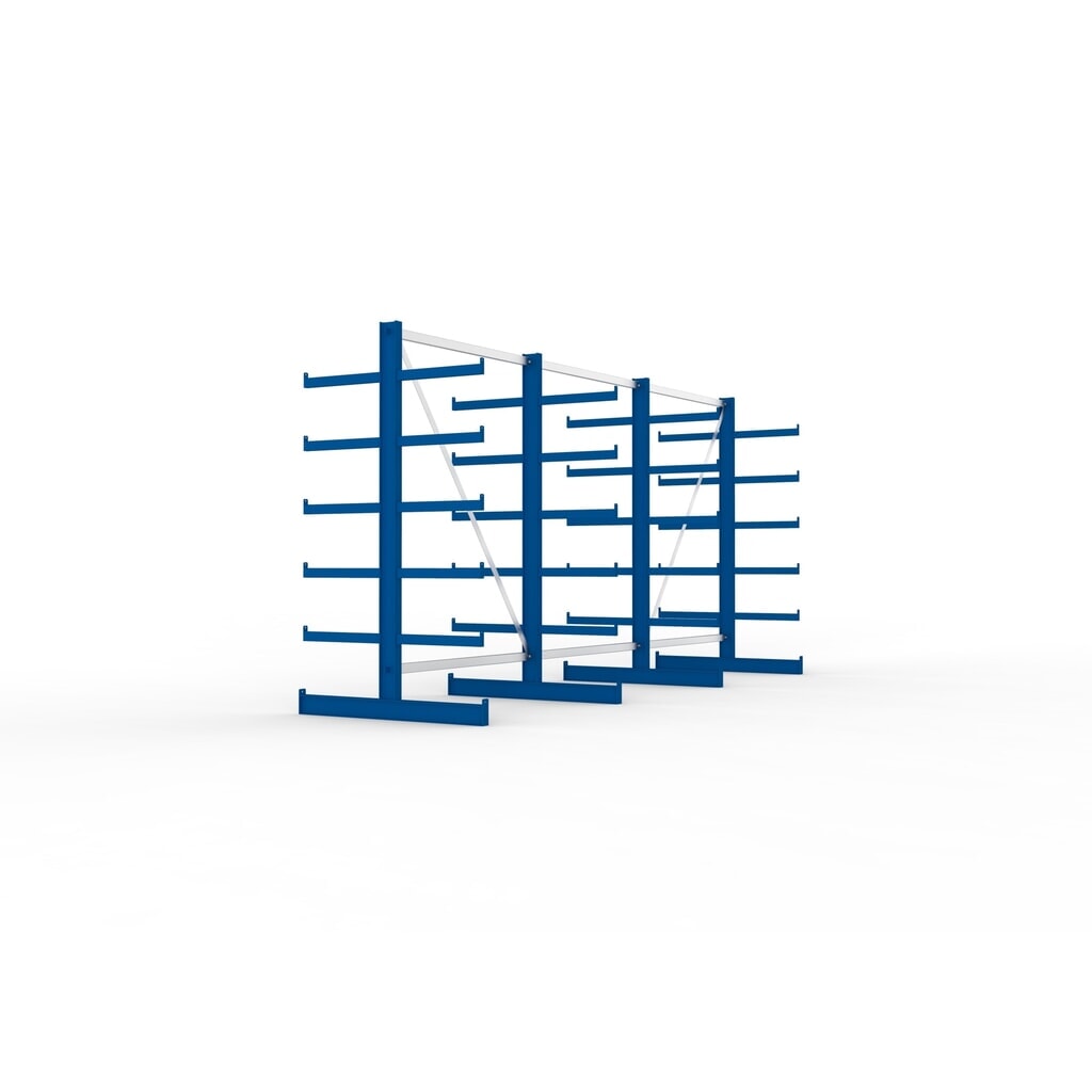 Productafbeelding nr. 7: Complete draagarmstelling META, dubbelzijdig, draagvermogen per arm 200 kg, hxbxd 2.000 x 4.105 x 1.150 mm, 4 staanders