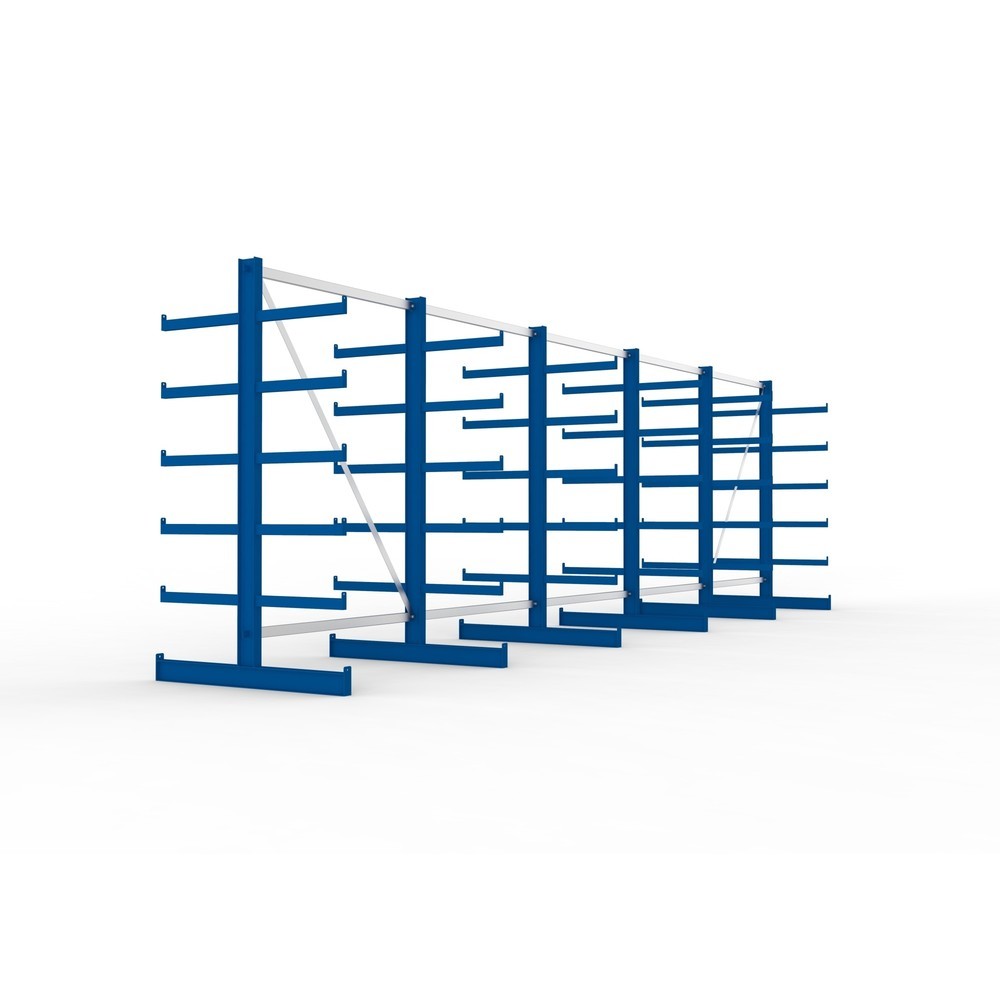 Productafbeelding nr. 4: Complete draagarmstelling META, dubbelzijdig, draagvermogen per arm 200 kg, hxbxd 2.000 x 6.805 x 1.150 mm, 6 staanders