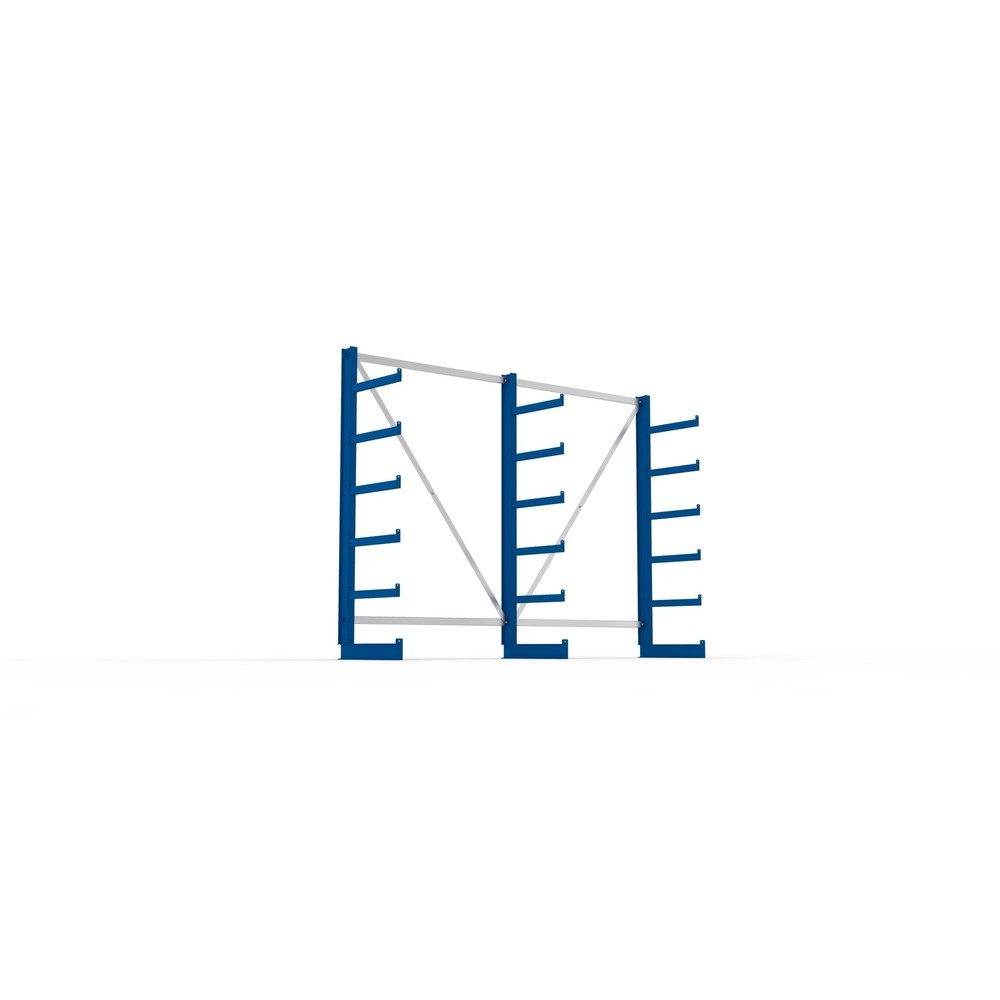 Productafbeelding nr. 3: Complete draagarmstelling META, enkelzijdig, draagvermogen per arm 200 kg, hxbxd 2.000 x 2.755 x 630 mm, 3 staanders