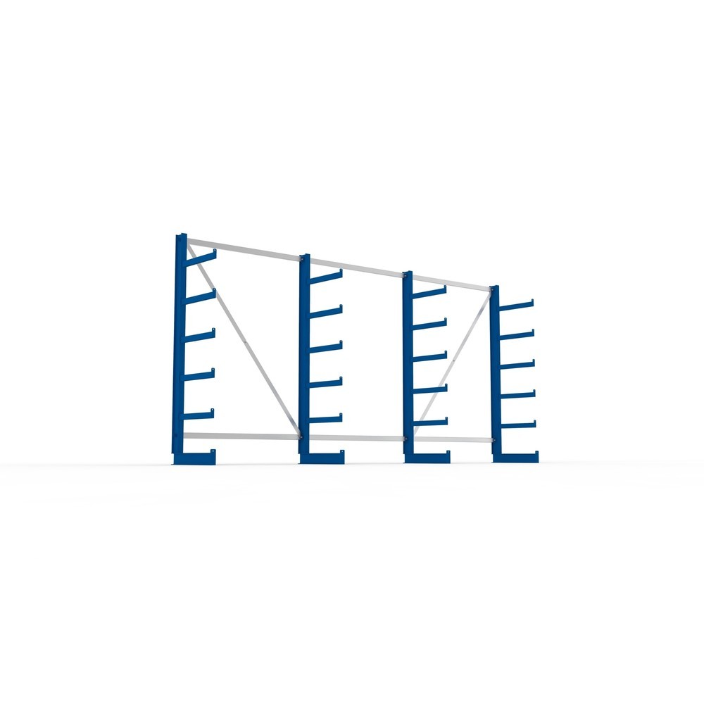 Productafbeelding nr. 3: Complete draagarmstelling META, enkelzijdig, draagvermogen per arm 200 kg, hxbxd 2.000 x 4.105 x 630 mm, 4 staanders