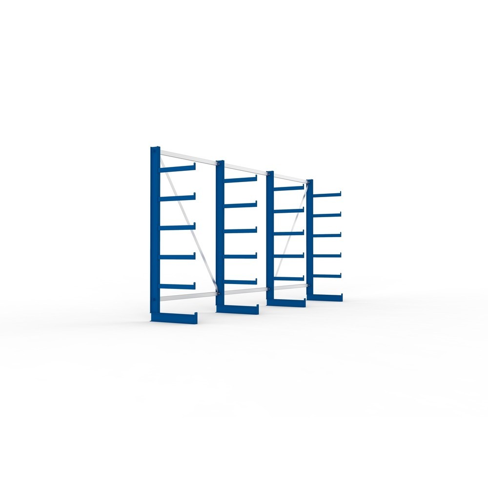 Productafbeelding nr. 4: Complete draagarmstelling META, enkelzijdig, draagvermogen per arm 200 kg, hxbxd 2.000 x 4.105 x 630 mm, 4 staanders
