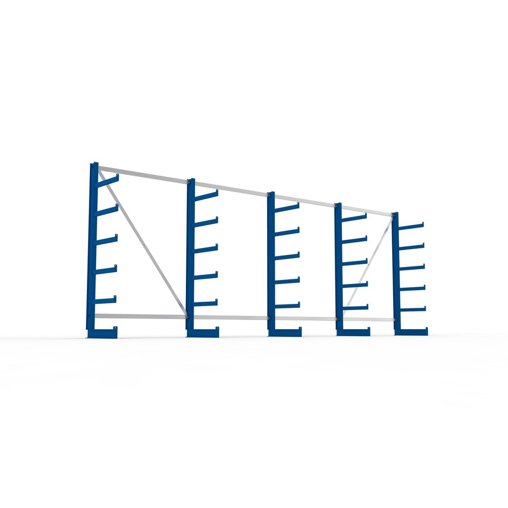 Productafbeelding nr. 3: Complete draagarmstelling META, enkelzijdig, draagvermogen per arm 200 kg, hxbxd 2.000 x 5.455 x 630 mm, 5 staanders