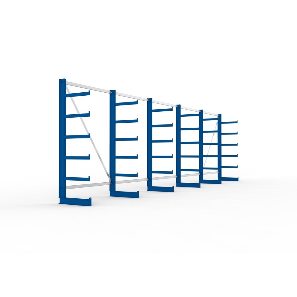 Productafbeelding nr. 4: Complete draagarmstelling META, enkelzijdig, draagvermogen per arm 200 kg, hxbxd 2.000 x 6.805 x 630 mm, 6 staanders