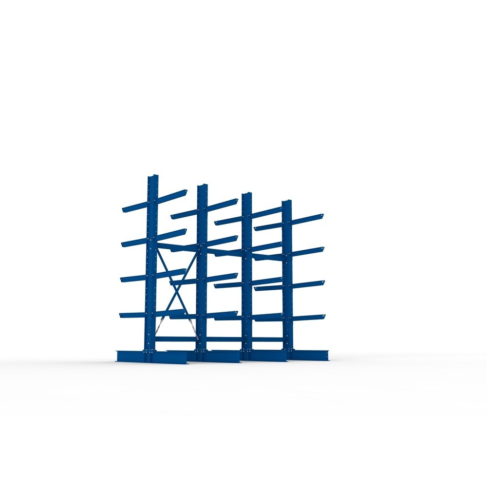 Productafbeelding nr. 3: Complete draagarmstelling voor zware lasten META, dubbelzijdig, draagvermogen per arm 630 kg, hxbxd 3.000 x 3.090 x 2.000 mm, 4 staanders