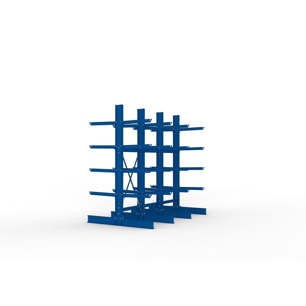 Productafbeelding nr. 4: Complete draagarmstelling voor zware lasten META, dubbelzijdig, draagvermogen per arm 630 kg, hxbxd 3.000 x 3.090 x 2.000 mm, 4 staanders