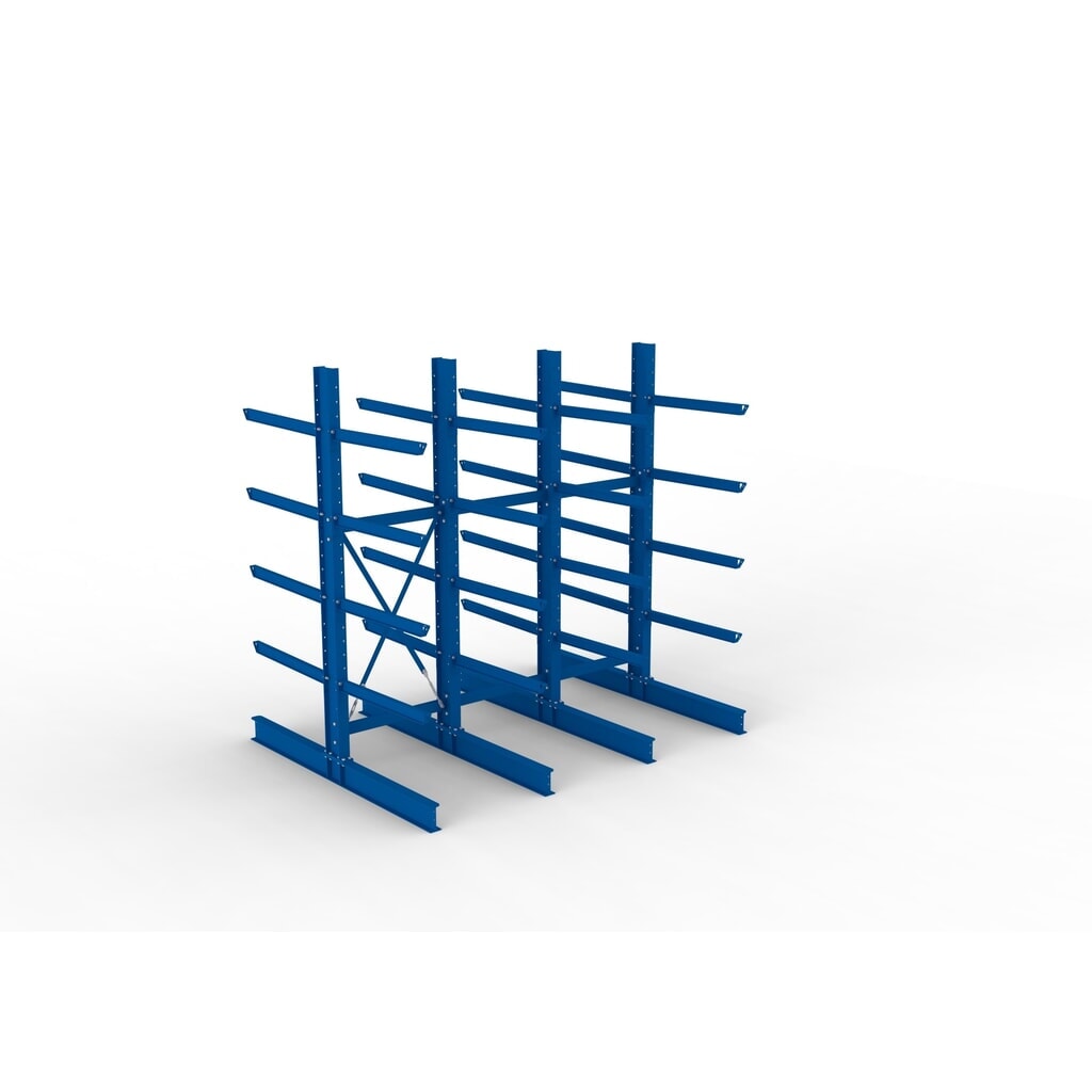Productafbeelding nr. 2: Complete draagarmstelling voor zware lasten META, dubbelzijdig, draagvermogen per arm 505 kg, hxbxd 3.000 x 3.090 x 2.400 mm, 4 staanders
