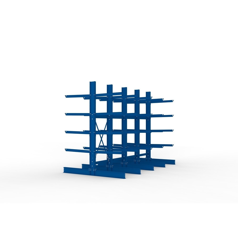 Productafbeelding nr. 4: Complete draagarmstelling voor zware lasten META, dubbelzijdig, draagvermogen per arm 505 kg, hxbxd 3.000 x 4.090 x 2.400 mm, 5 staanders