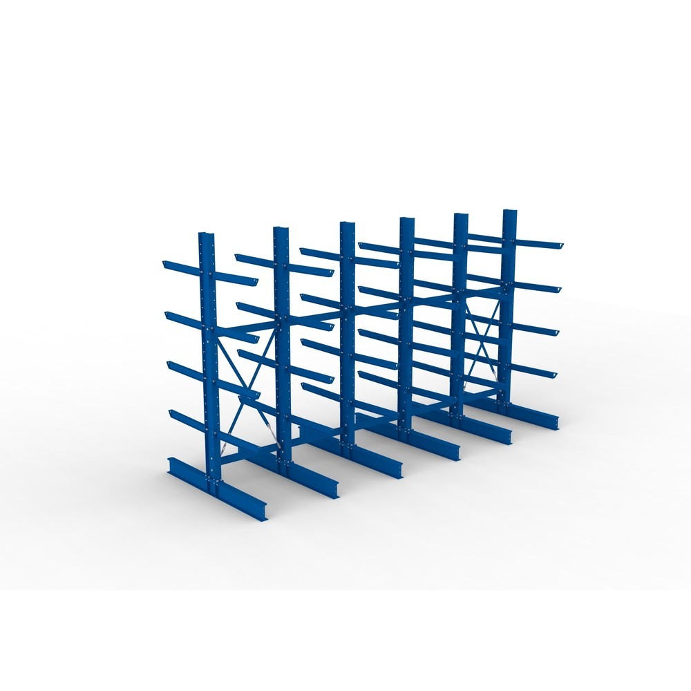 Productafbeelding nr. 2: Complete draagarmstelling voor zware lasten META, dubbelzijdig, draagvermogen per arm 630 kg, hxbxd 3.000 x 5.090 x 2.000 mm, 6 staanders