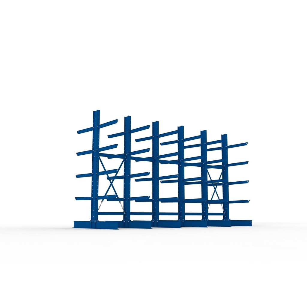 Productafbeelding nr. 3: Complete draagarmstelling voor zware lasten META, dubbelzijdig, draagvermogen per arm 630 kg, hxbxd 3.000 x 5.090 x 2.000 mm, 6 staanders
