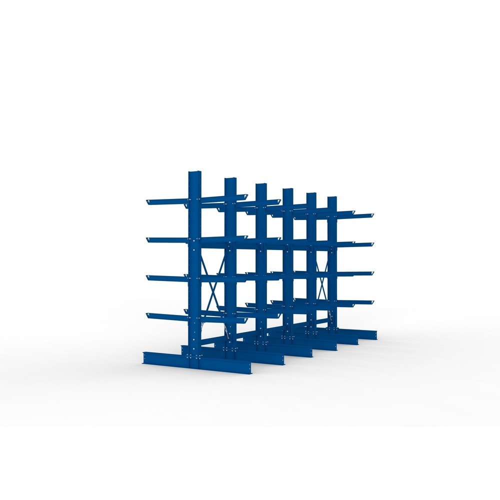 Productafbeelding nr. 4: Complete draagarmstelling voor zware lasten META, dubbelzijdig, draagvermogen per arm 630 kg, hxbxd 3.000 x 5.090 x 2.000 mm, 6 staanders
