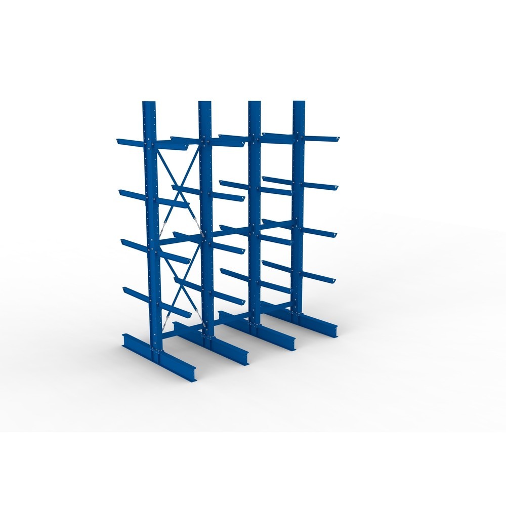 Productafbeelding nr. 2: Complete draagarmstelling voor zware lasten META, dubbelzijdig, draagvermogen per arm 630 kg, hxbxd 4.000 x 3.100 x 2.020 mm, 4 staanders