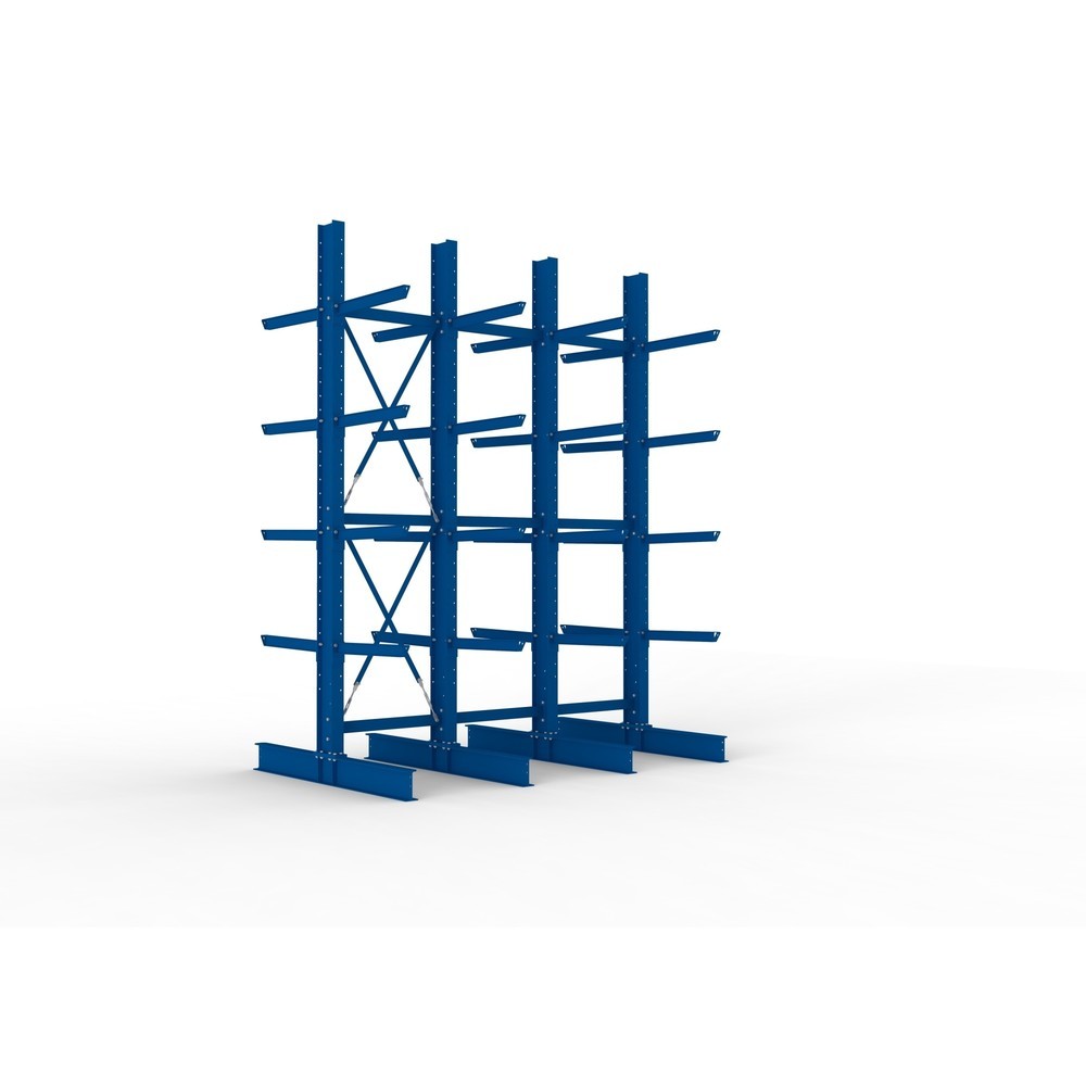 Productafbeelding nr. 1: Complete draagarmstelling voor zware lasten META, dubbelzijdig, draagvermogen per arm 630 kg, hxbxd 4.000 x 3.100 x 2.020 mm, 4 staanders